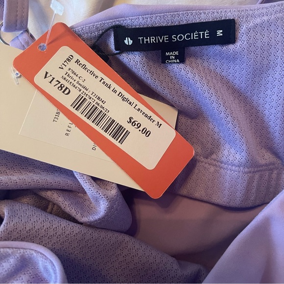 NWT Thrive Societe Reflective Lavender Tank Med - Picture 5 of 7